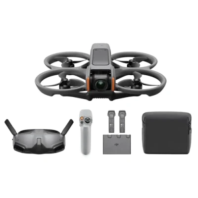 Image of DJI Avata 2 Explorer Combo (3 Batteries), Drone with Camera 4K, Immersive Experience, One Push Acrobatics, Built in Propeller Guard, 155 FOV, Goggles Integra and RC Motion