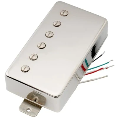 Image of Artec VH59 Vintage Tone Covered Alnico 5 Humbucker Neck Pickup 7.4K for Les Paul Style Electric Guitar, Nickel