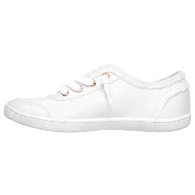 Image of Skechers Wide Fit BOBS B CUTE Trainers, Women&#039;s, Size: 8, White canvas Cotton