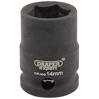Image of Draper Expert HI TORQ� 6 Point Impact Socket, 3/8&quot; Sq. Dr., 14mm