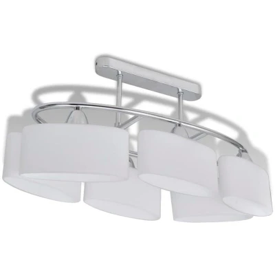 Image of vidaXL Ceiling Lamp with Ellipsoid Glass Shades for 6 E14 Bulbs