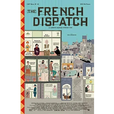 Image of TNND The French Dispatch 2020 Wes Anderson Movie Poster Home Decor Art Wall Metal Sign 8x12 inches