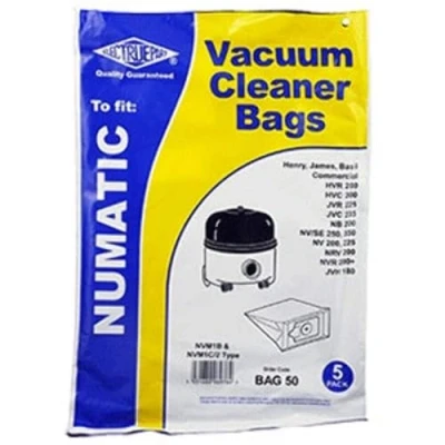 Image of Numatic Henry Hetty James Hoover Vacuum Cleaner Paper Dust Bags Pack of 5