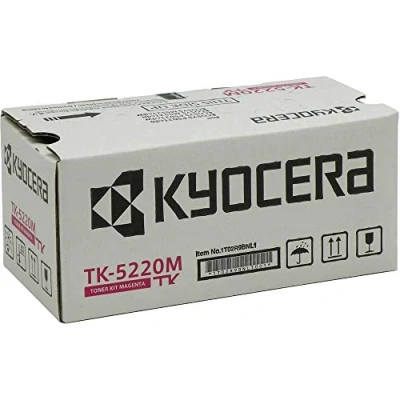 Image of Kyocera TK 5220M Toner Magenta, Original Premium Cartridge 1T02R9BNL1. Compatible ECOSYS Printers M5521cdn/cdw, P5021cdn/cdw