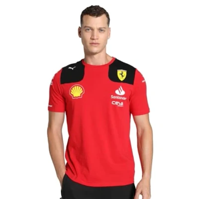 Image of Scuderia Ferrari 2023 Team T Shirt Men Red Size: 3XL