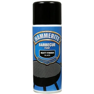 Image of Hammerite 5092865 400ml BBQ Paint Aerosol Matt Black