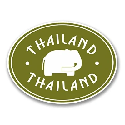 Image of 2 x 10cm Thailand Vinyl Sticker Decal Luggage Travel Laptop Car Thai #6413 (10cm Wide 7.5cm Tall)