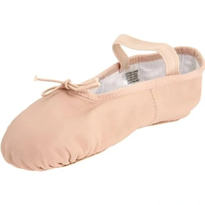 Image of Bloch Dance Unisex Adult Women&#039;s Dansoft Full Sole Leather Ballet Slipper/Shoe, Pink, 8 X Wide