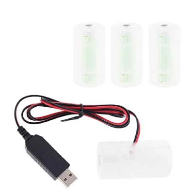 Image of DALIN D Battery Eliminator 2m USB Powered Can Replace 1 to 4pcs 1.5V LR20