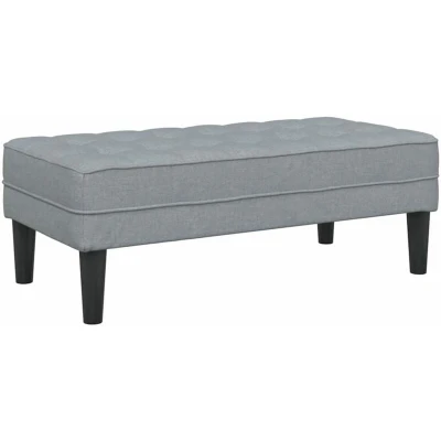 Image of vidaXL Bench Light Grey 113x57x39 cm Fabric