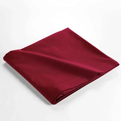 Image of douceur d&#039;intérieur Flat Sheet 180 x 290 cm 100% Organic Cotton Biolina Burgundy