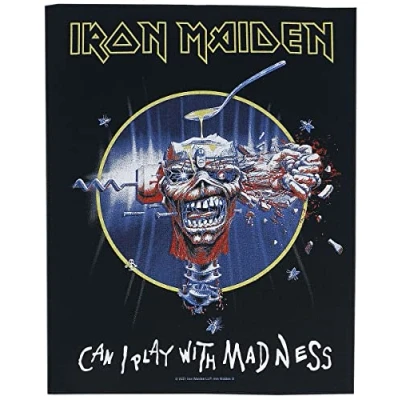 Image of Iron Maiden Can I Play With Madness Unisex Patch Back Multicolor, multicoloured, One size