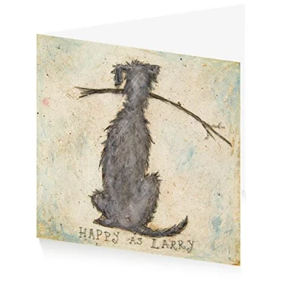 Image of ArtPress Sam Toft Happy as Larry Blank Greeting Card (15 x 15cm), Multi
