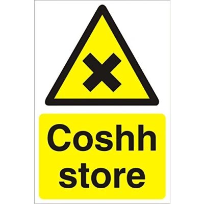 Image of Seco Coshh Store Sign, 200mm x 300mm 3mm Foam PVC,Black
