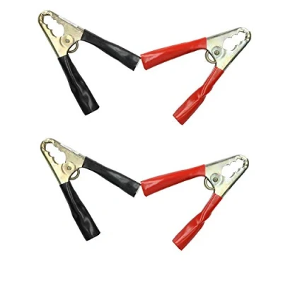 Image of 2 Pairs of Jump Lead Booster Pack Replacement Clips Clamps Crocodile Grips