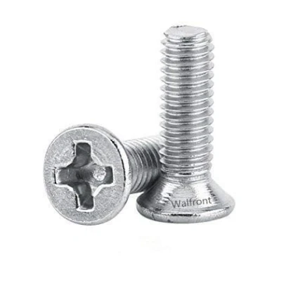 Image of 100Pcs M3 Philips Flat Head Machine Countersunk Screw Bolt Stainless Steel SS304 Fastener Full Thread Plain Finish (M3*12mm)