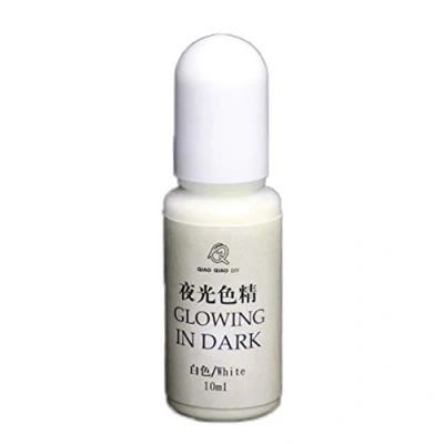 Image of Brussels08 1Pc 10ml UV Resin Epoxy Luminous Pigment Dye Glow in The Dark Color Liquid for DIY Crafts Art Jewelry Making White