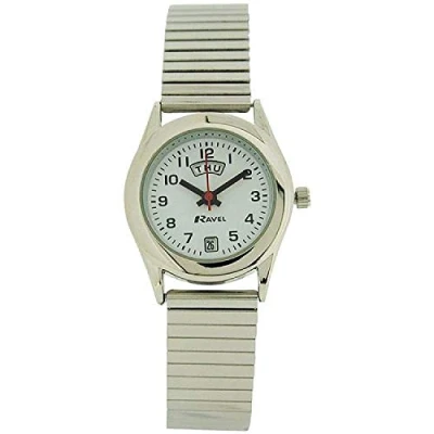 Image of Ravel Ladies Stainless Steel Day/Date Expanding Bracelet Strap Watch R0706.17.2