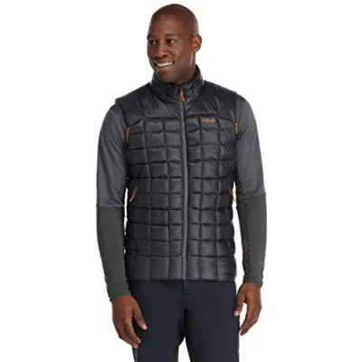Image of Rab Men&#039;s Mythic Vest Down Insulated Windproof Gilet for Alpine Climbing, Skiing, &amp; Mountaineering Graphene Small