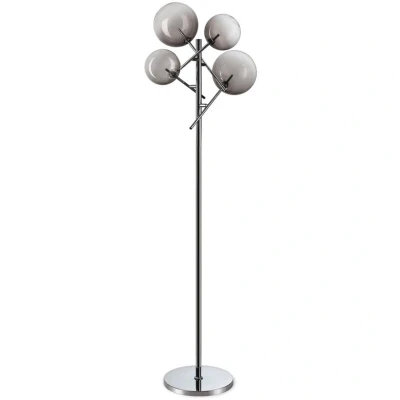Image of Equinoxe 4 Light Multi Arm Floor Lamp Smoke Grey