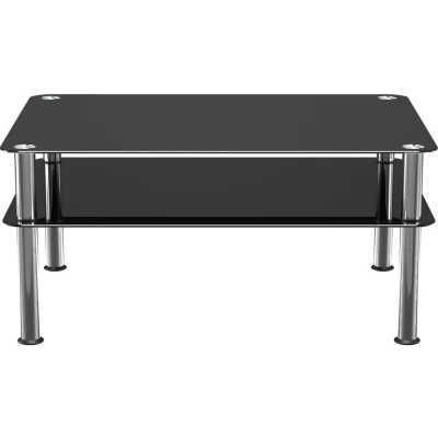 Image of AVF SDCT8060 Coffee Table Black &amp; Chrome
