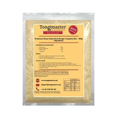 Image of Premium Honey Roast Pork Burger Complete Mix 500g (5kg Batch)