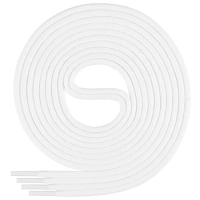 Image of Di Ficchiano round waxed shoelaces for business, suit and leather shoes, diameter 2 4 mm, lengths 45 cm 200 cm, highly tear resistant, made in Europe, Adult (Unisex), White, 90 / ø 3mm