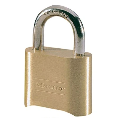 Image of Master Lock 175EURD Certified Combination Padlock with Solid Zinc Body Brass Finish, Gold, 7,5 x 5,1 2,4 cm