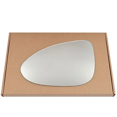 Image of Less4spares Wing Mirror Glass Left Compatible with Chevrolet Aveo (T300) 2012 2015 STICK ON Passenger Near Side Convex
