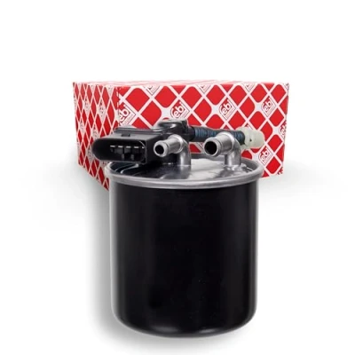 Image of 16400HG00A, 16400HG00B Fuel Filter FEBI BILSTEIN 100473 In Line Filter, with water drain screw MERCEDES BENZ: C Class Saloon, E Saloon