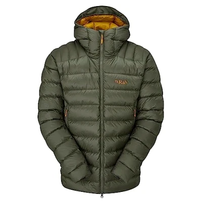 Image of Rab Men&#039;s Electron Pro Down Jacket for Climbing &amp; Mountaineering Light Khaki Small