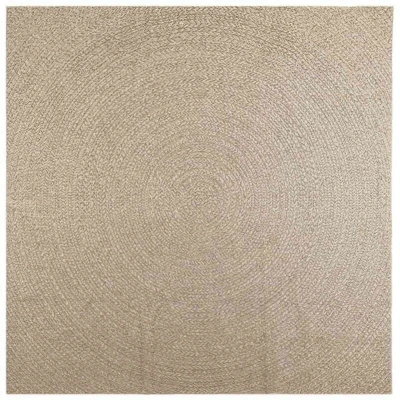 Image of vidaXL Rug ZIZUR Beige 240x240 cm Jute Look Indoor and Outdoor