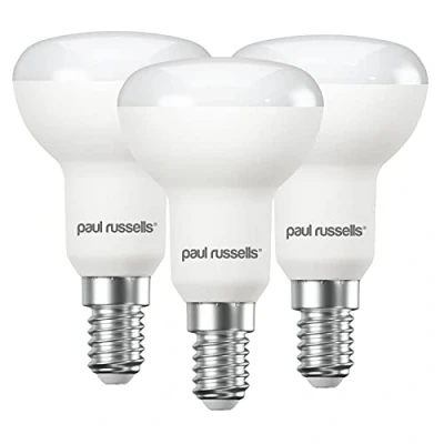 Image of paul russells Daylight E14 Spotlight, 4.9Watt LED Reflector R50 Light, Small Edison Screw 40w Equivalent Bulb, 470LM 6500K Frosted 120 Beam Angle SES Energy Saving (Not Dimmable) Bulbs, 3 Pack