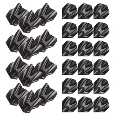 Image of WINMAU Prism Alpha Pattern Design dart flights 10 sets per pack (30 in total) (Black &amp; Grey)