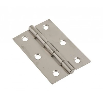 Image of Lunn Hardware Chrome Plated Steel Butt Hinge , 65 mm Size