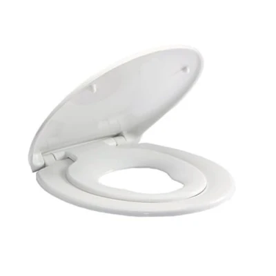 Image of Soft Close Family Toilet Seat Potty Training Detachable Baby with Quick Release for Easy Cleaning Installation Dual Fixing (Top &amp; Bottom) Plastic