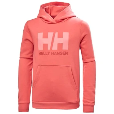 Image of Helly Hansen Junior Unisex Jr HH Logo Hoodie 2.0, Sunset Pink, 10