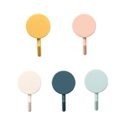 Image of Liummrcy Self Adhesive Wall Hooks Heavy Duty Cute Colorful Key Holder Decorative 5PCS