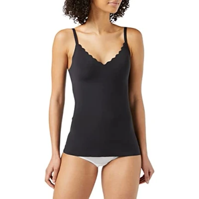 Image of Sloggi Women&#039;s Zero Feel Wavy Bra Shirt, BLACK, XS