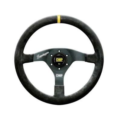 Image of OMP Ompod/2020/N Velo Cita &#039;Lightweight Steering Wheel, Suede Leather, Black, Size L 350 mm