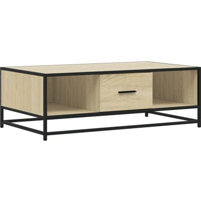 Image of vidaXL Coffee Table Sonoma Oak 100x57x35 cm Engineered Wood and Metal