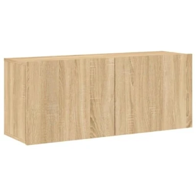 Image of vidaXL TV Cabinet Wall mounted Sonoma Oak 100x30x41 cm