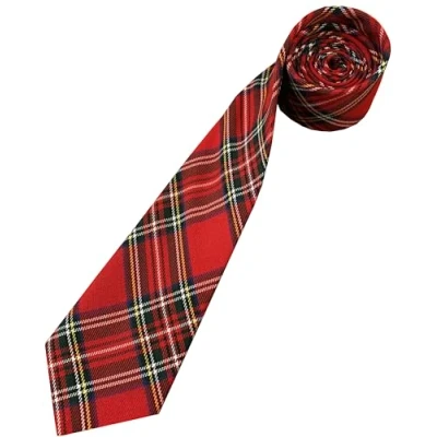 Image of Men&#039;s Royal Stewart Red Tartan Neck Tie