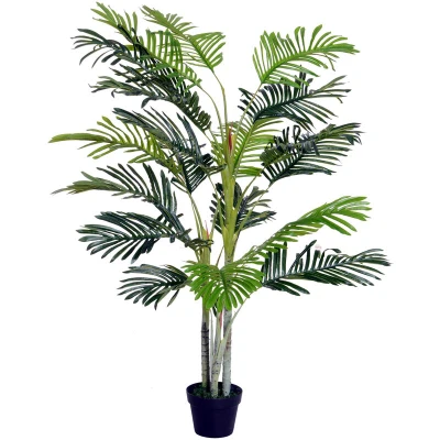 Image of Outsunny 150cm (5ft) Artificial Palm Tree Indoor Decor Tropical Green Plant Home Office