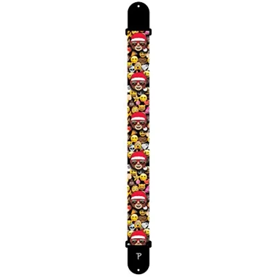 Image of Perris Leathers LPCPE 8242 2.5&quot; Heat Transfer Emoji Guitar Strap, Santa Monkey