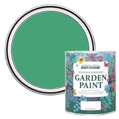 Image of Rust Oleum Green Mould Resistant Garden Paint in Matt Finish Emerald 750ml