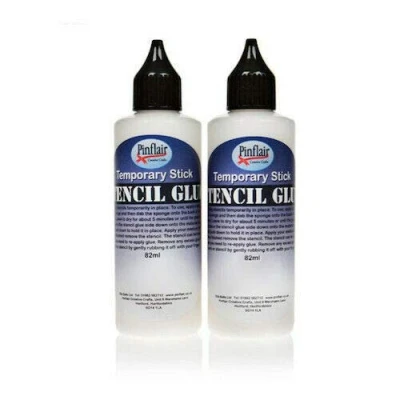 Image of Pinflair Stencil Glue Temporary Stick Double Pack 2 x 82ml