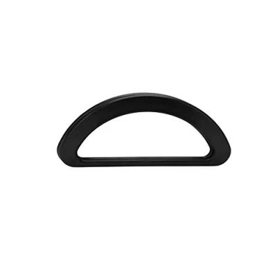 Image of Linic Products UK Made Bag/Purse Handles, Plastic, D&#039; Shaped, Black Handles for Making Your own Bags. (S7854)
