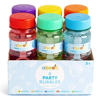 Image of abeec 6 Pack Of Bubbles For Kids Party Bags Bag Fillers Children Multipack