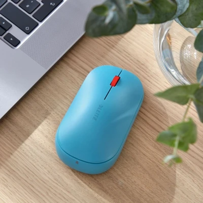 Image of Leitz SureTrack Wireless Bluetooth Mouse, Ambidextrous Mouse Design For Laptop/Computer, or 2.4 GHz USB A Dongle Connection, Windows, Android &amp; Apple, Cosy Range, Calm Blue, 65310061